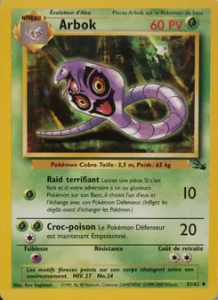 Carte Arbok 31/62 – Fossile