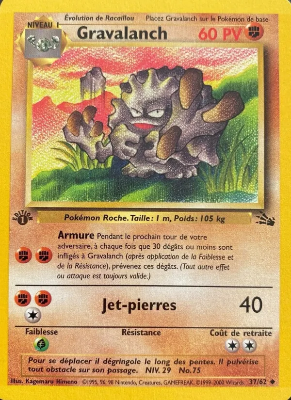Carte Gravalanch 37/62 – Fossile
