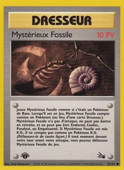 Carte Mystérieux Fossile 62/62 – Fossile