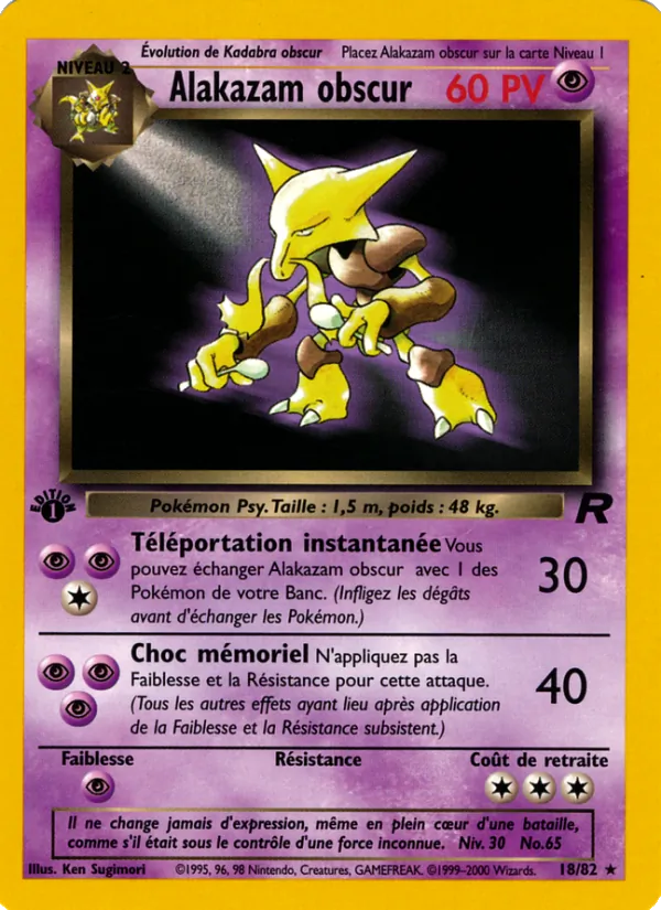 Carte Alakazam obscur 18/82 – Team Rocket