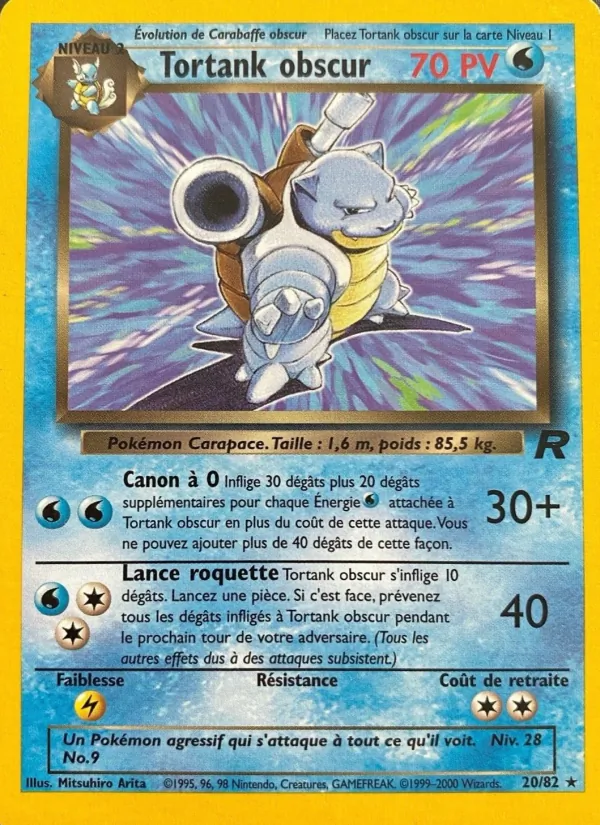 Carte Tortank obscur 20/82 – Team Rocket