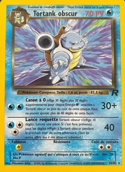 Carte Tortank obscur 20/82 – Team Rocket