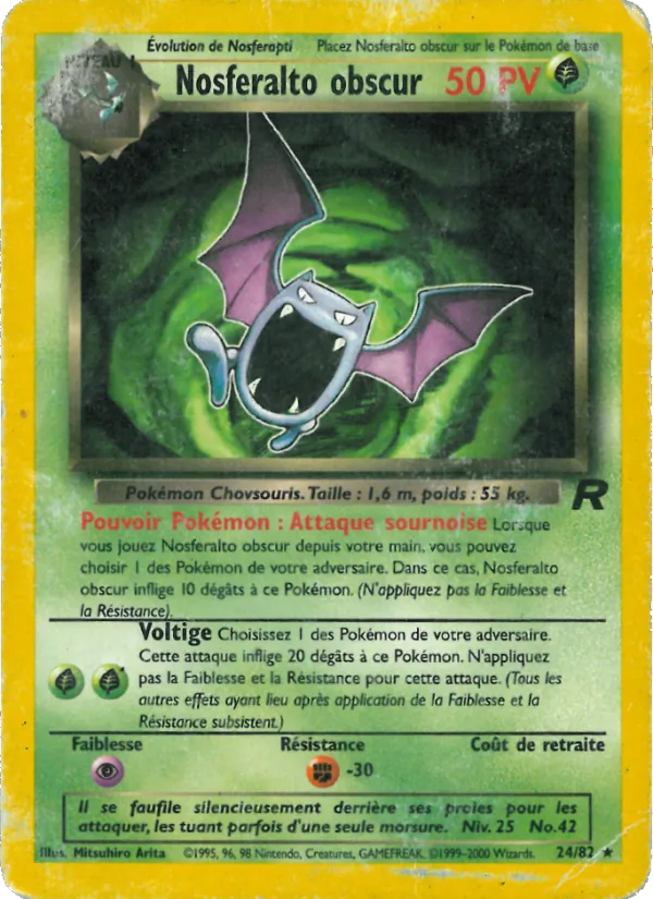Carte Nosferalto obscur 24/82 – Team Rocket