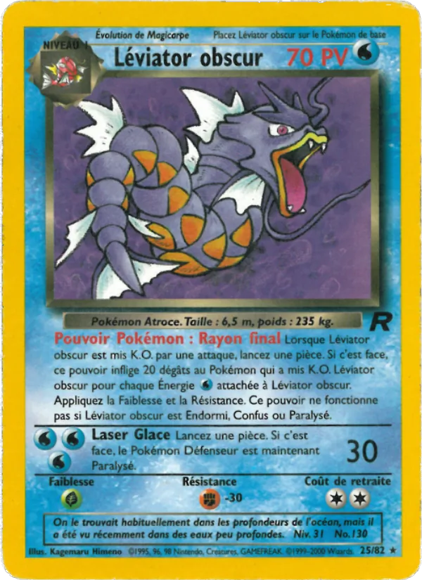 Carte Léviator obscur 25/82 – Team Rocket
