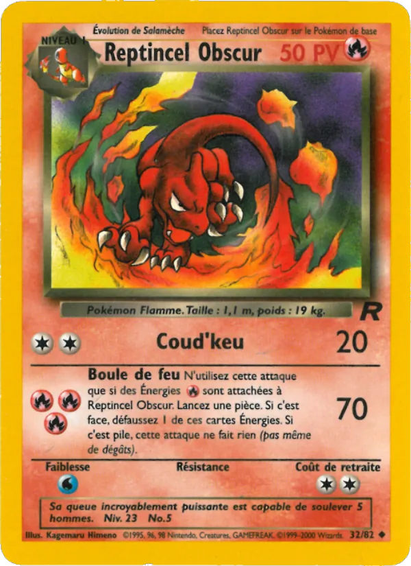 Carte Reptincel Obscur 32/82 – Team Rocket