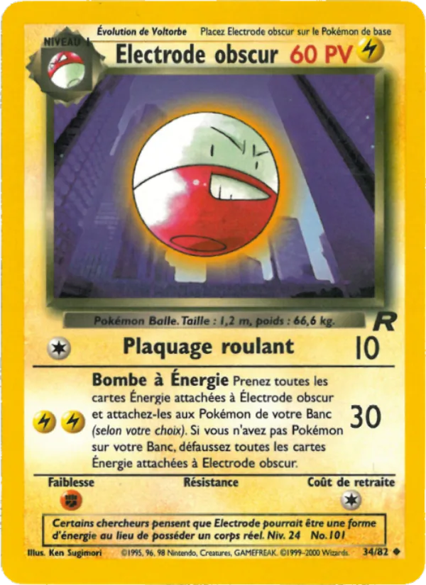 Carte Electrode obscur 34/82 – Team Rocket