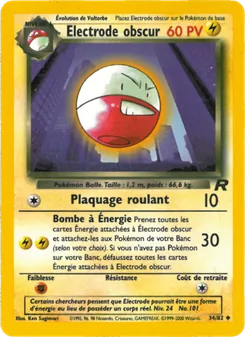 Carte Electrode obscur 34/82 – Team Rocket