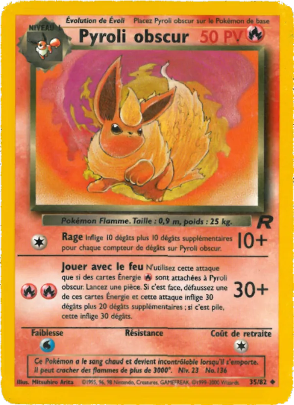 Carte Pyroli obscur 35/82 – Team Rocket