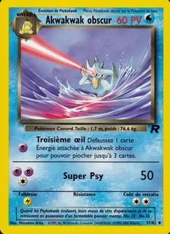 Carte Akwakwak obscur 37/82 – Team Rocket