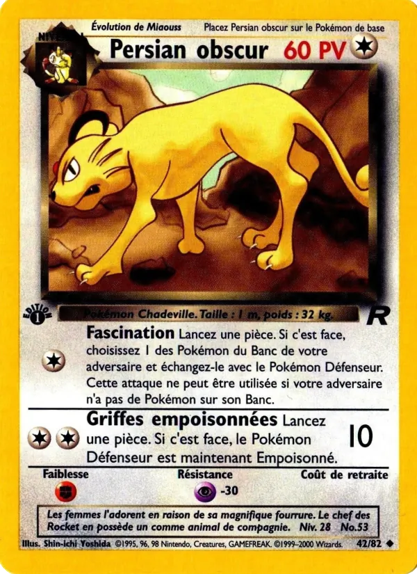 Carte Persian obscur 42/82 – Team Rocket