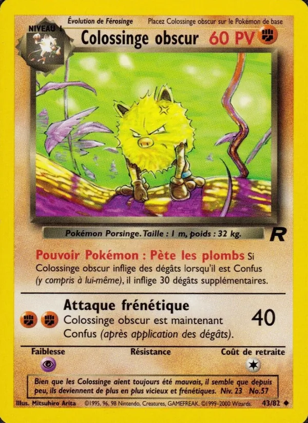 Carte Colossinge obscur 43/82 – Team Rocket
