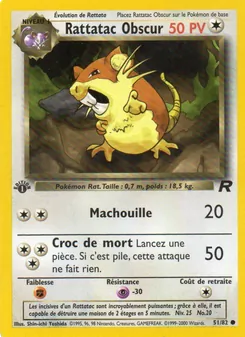 Carte Rattatac obscur 51/82 – Team Rocket
