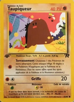 Carte Taupiqueur 52/82 – Team Rocket
