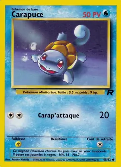 Carte Carapuce 68/82 – Team Rocket