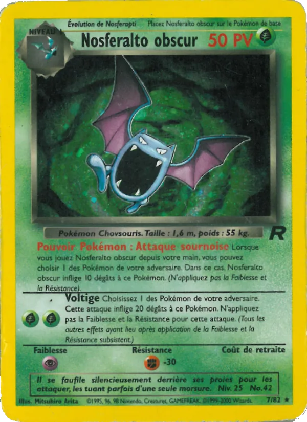 Carte Nosferalto obscur 7/82 – Team Rocket