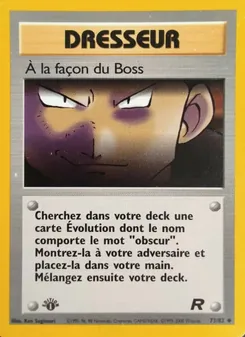 Carte À la façon du Boss 73/82 – Team Rocket