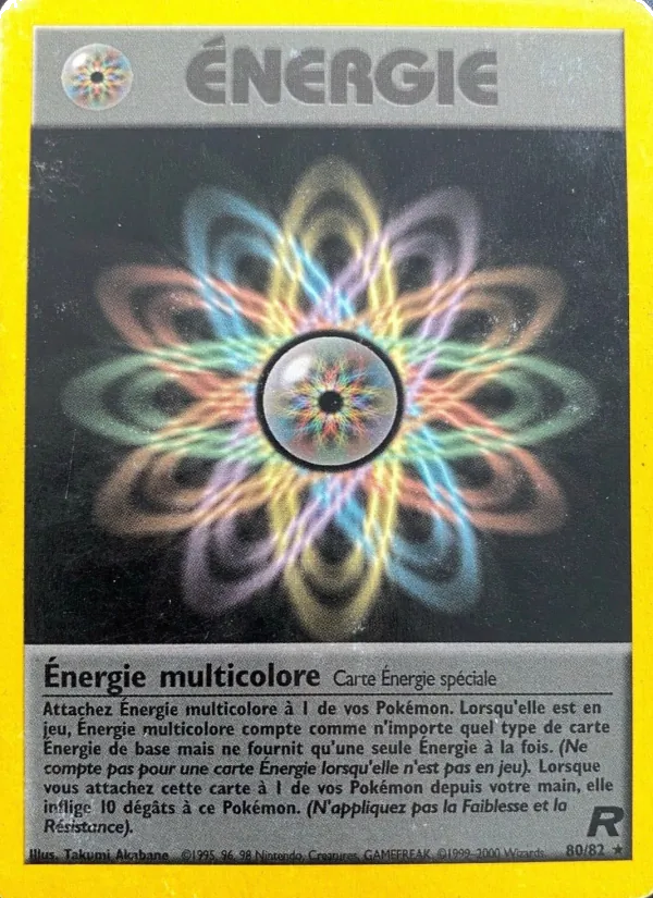 Carte Énergie multicolore 80/82 – Team Rocket