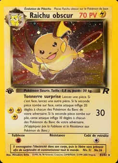 Carte Raichu obscur 83/82 – Team Rocket