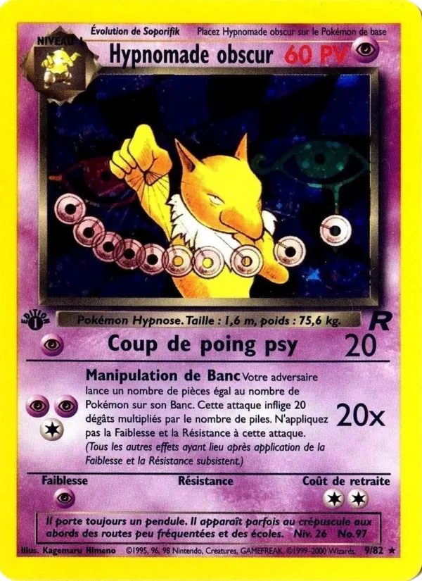 Carte Hypnomade obscur 9/82 – Team Rocket