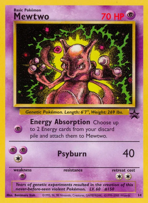 Carte Mewtwo 14/53 – Promo Wizards