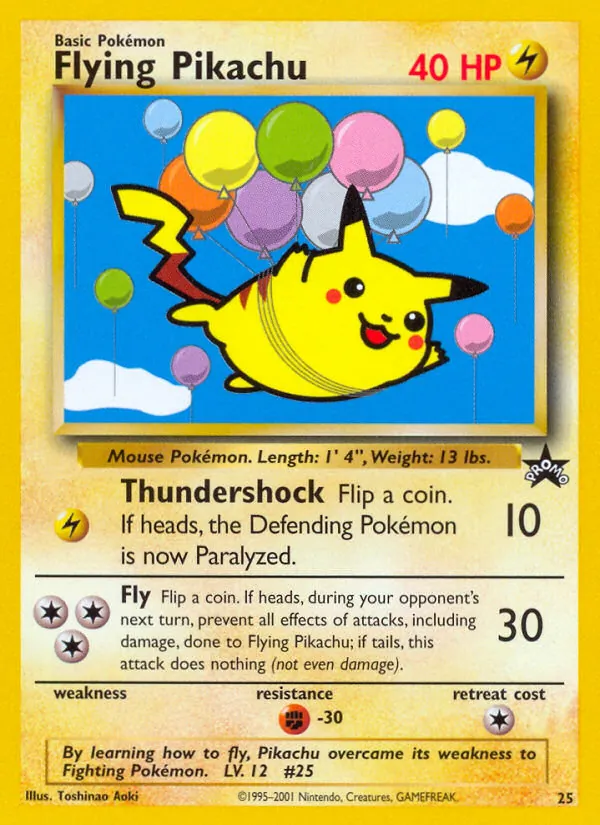 Carte Pikachu volant 25/53 – Promo Wizards