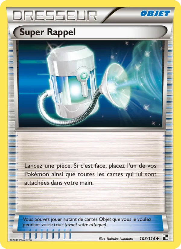 Carte Super Rappel 103/114 – Noir & Blanc