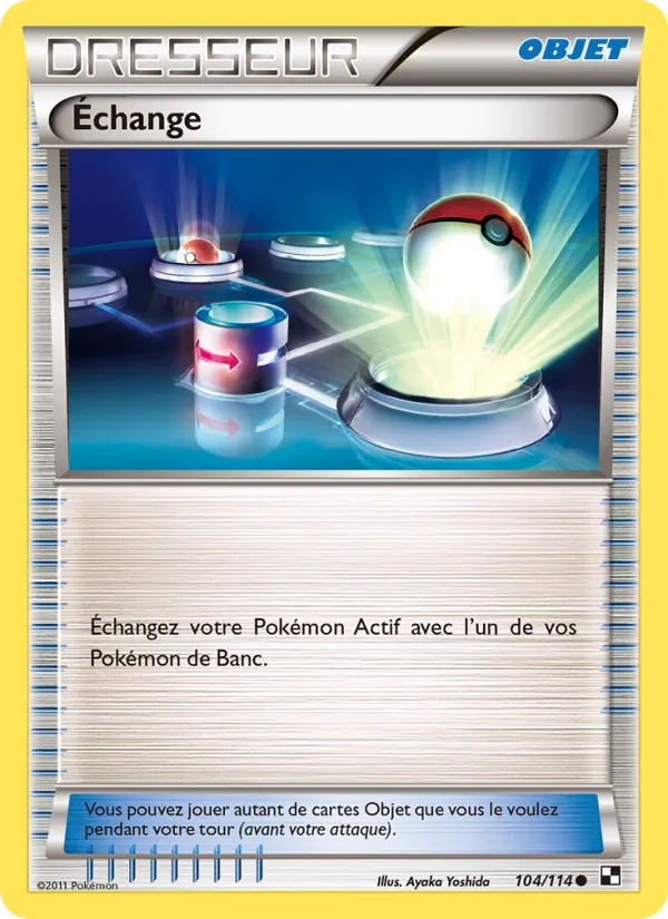 Carte Échange 104/114 – Noir & Blanc