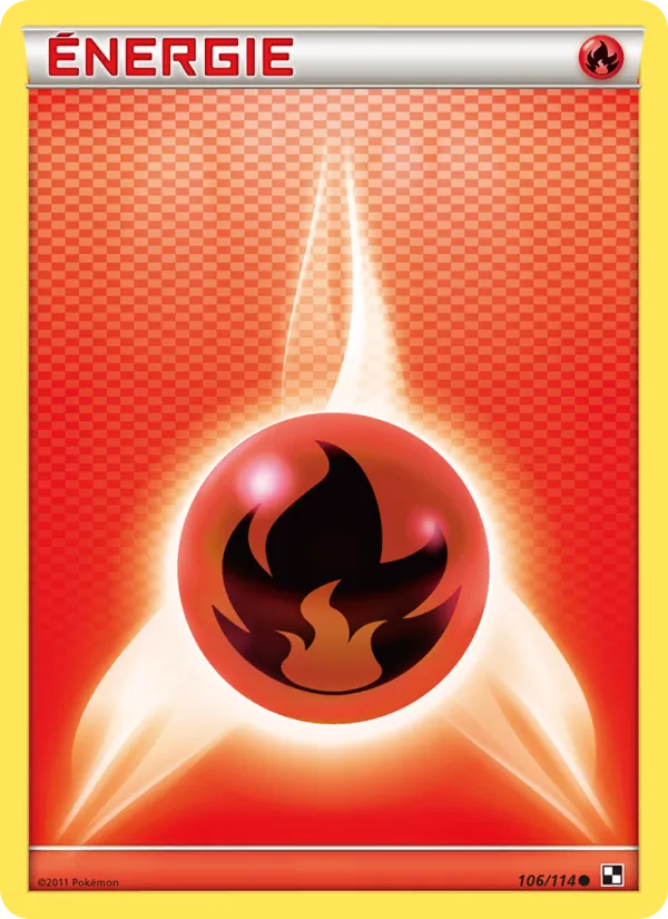 Carte Énergie Feu 106/114 – Noir & Blanc