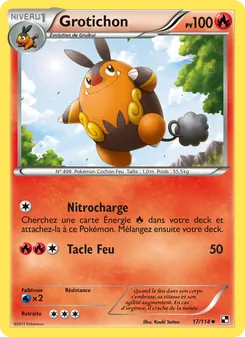 Carte Grotichon 17/114 – Noir & Blanc