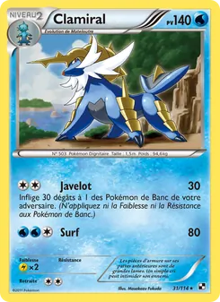 Carte Clamiral 31/114 – Noir & Blanc
