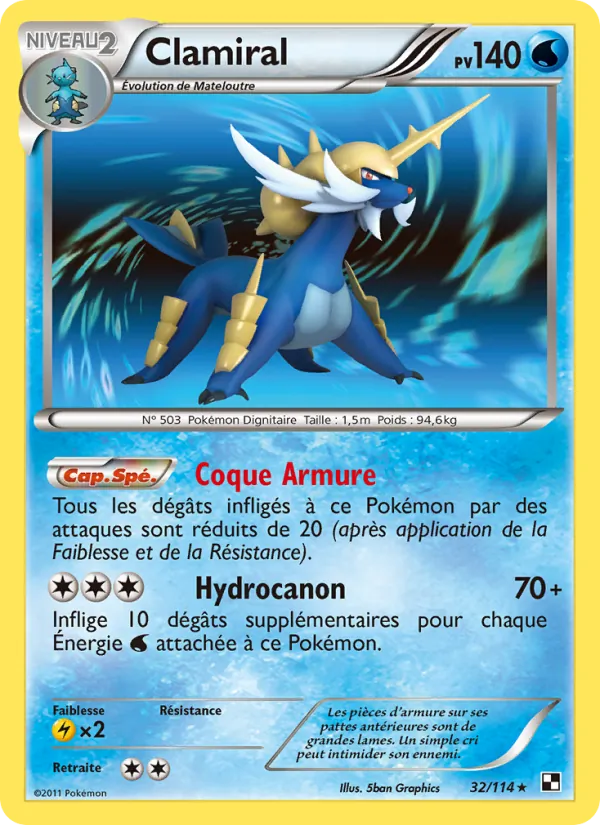 Carte Clamiral 32/114 – Noir & Blanc