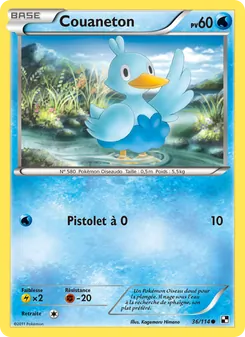 Carte Couaneton 36/114 – Noir & Blanc