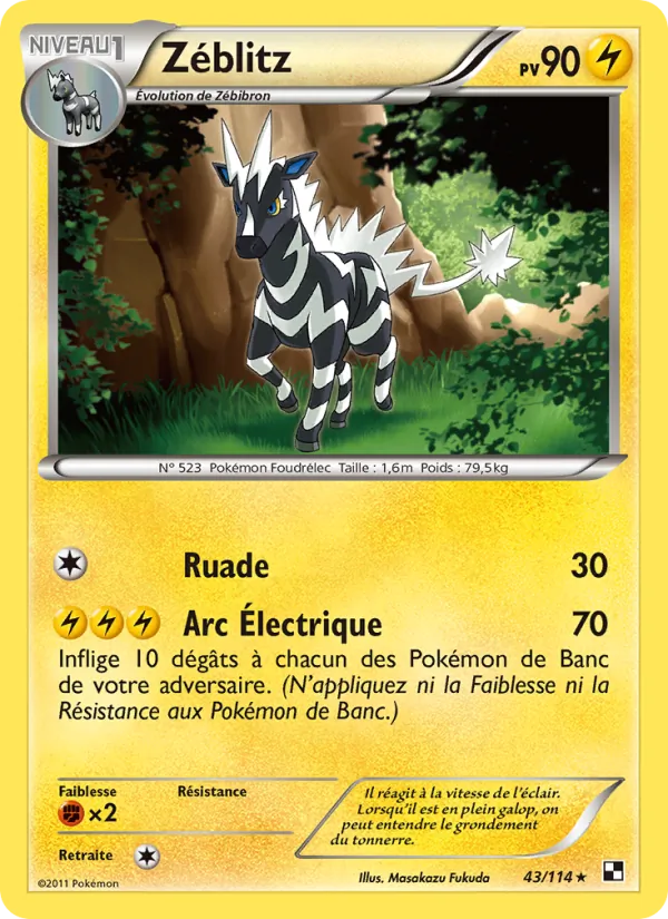 Carte Zéblitz 43/114 – Noir & Blanc