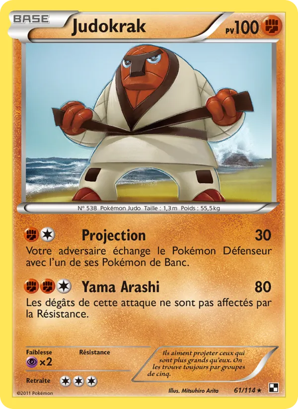 Carte Judokrak 61/114 – Noir & Blanc