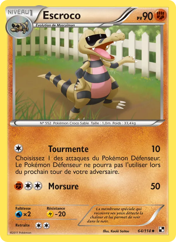 Carte Escroco 64/114 – Noir & Blanc