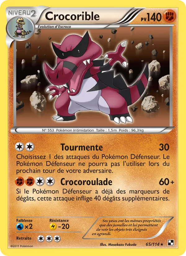 Carte Crocorible 65/114 – Noir & Blanc