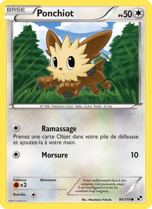 Carte Ponchiot 80/114 – Noir & Blanc