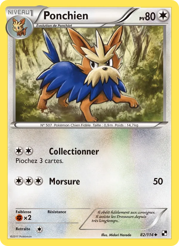 Carte Ponchien 82/114 – Noir & Blanc