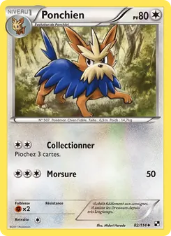 Carte Ponchien 82/114 – Noir & Blanc