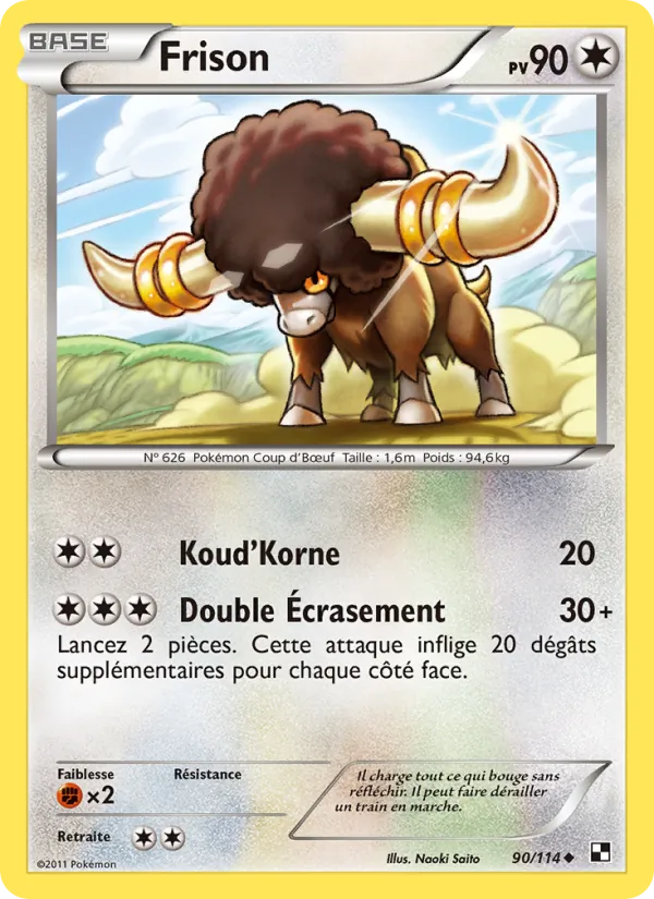 Carte Frison 90/114 – Noir & Blanc