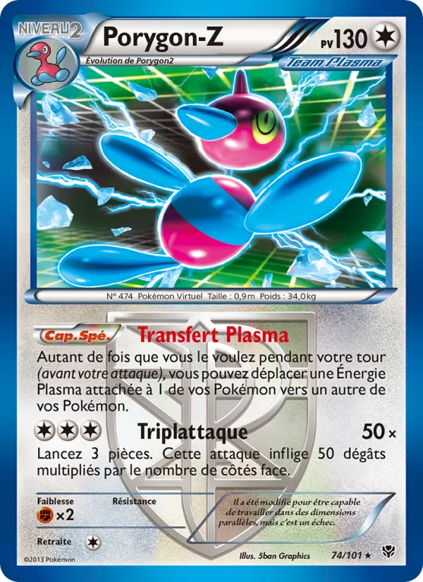 Carte Porygon-Z 74/101 – Explosion Plasma