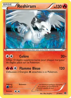 Carte Reshiram 21/99 – Destinées Futures