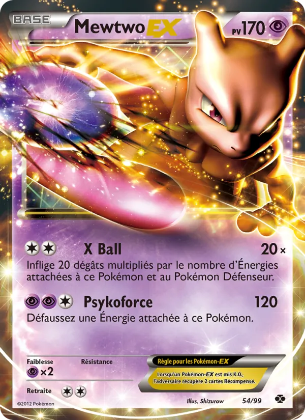 Carte Mewtwo-EX 54/99 – Destinées Futures