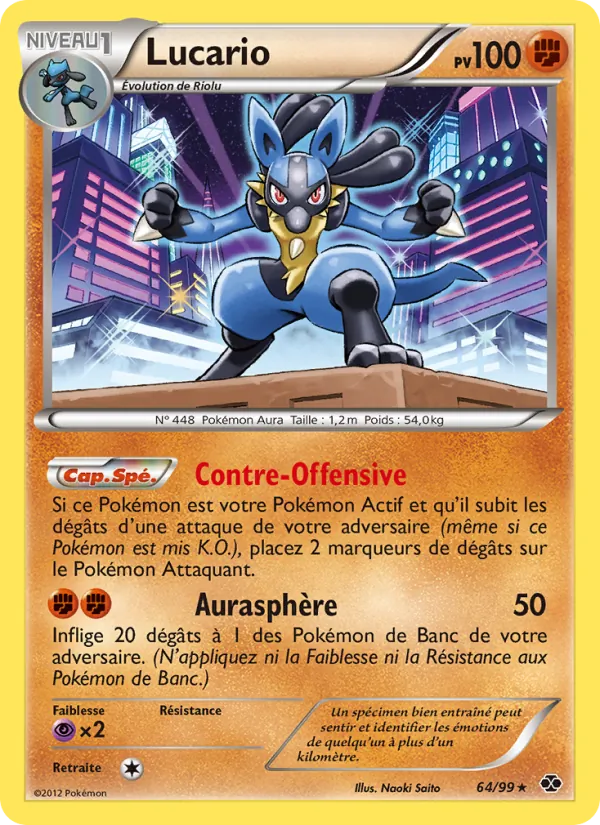 Carte Lucario 64/99 – Destinées Futures