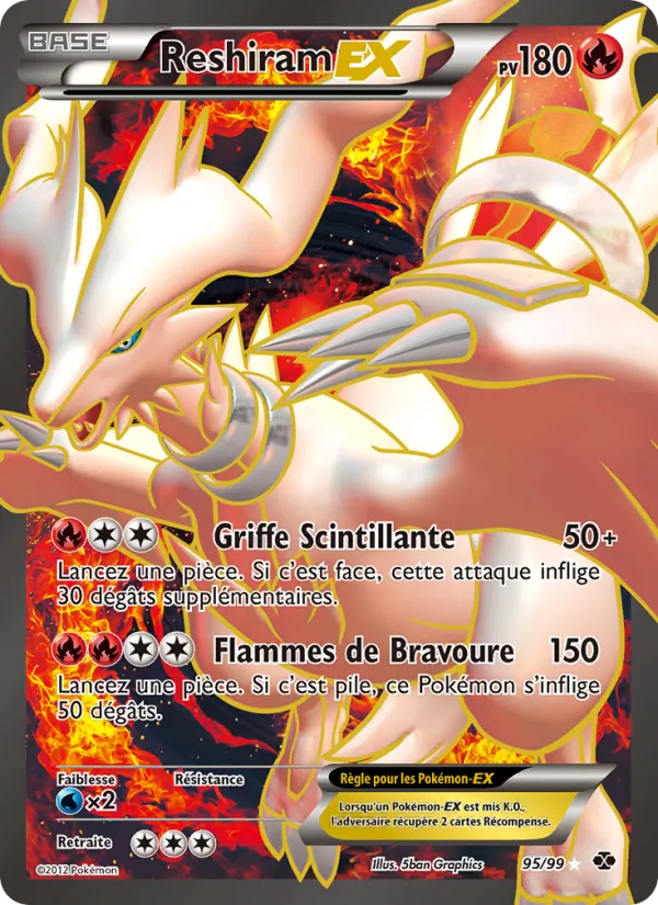 Carte Reshiram-EX 95/99 – Destinées Futures