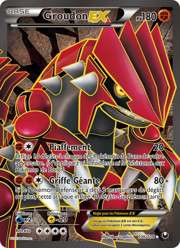Carte Groudon-EX 106/108 – Explorateurs Obscurs
