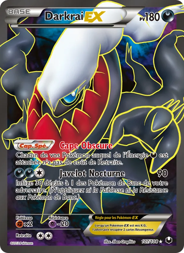 Carte Darkrai-EX 107/108 – Explorateurs Obscurs