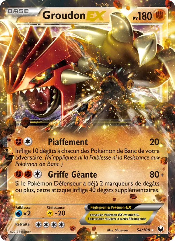 Carte Groudon-EX 54/108 – Explorateurs Obscurs