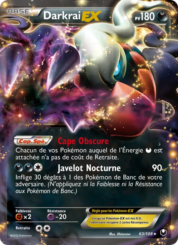 Carte Darkrai-EX 63/108 – Explorateurs Obscurs