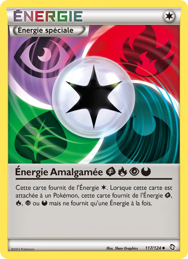 Carte Énergie Amalgamée Plante Feu Psy Obscurité 117/124 – Dragons Exaltés